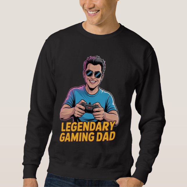 Moletom Gamer dad tshirt Legendary Gamer Dad (Frente)