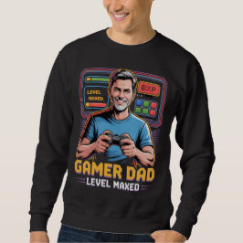 Moletom Gamer Dad Tshirt Level Maxed for Video Game Lovers