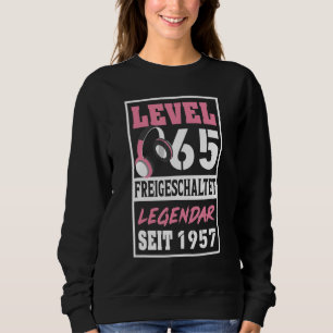 Moletom Gamer Girl Do Nível 65 Desde O Aniversário De 1957