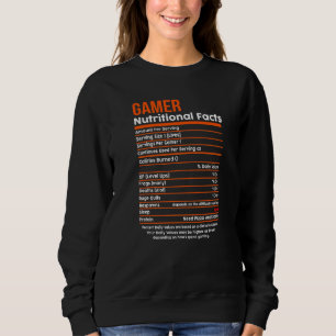 Moletom Gamer Nutrition Facts T For Teen Boys Videos games