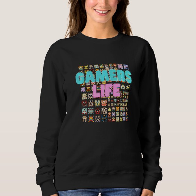 Moletom Gamers Life Sprites Pixel Gamer Jogos (Frente)