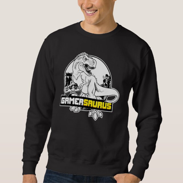Moletom Gamersaurus Gamer Dinossaur Jogos (Frente)