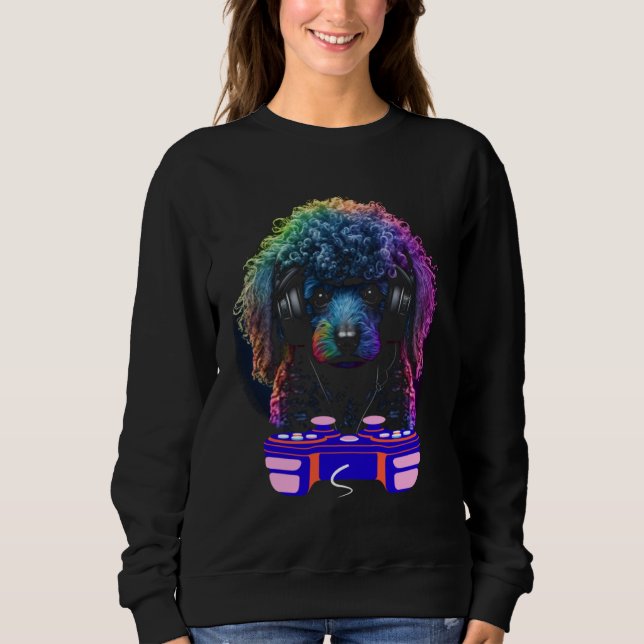 Moletom Gaming Poodle Dog Player Animal Video Gamer  Men K (Frente)