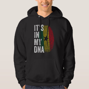 Moletom Gana Está no meu DNA Gha Gana Impressão Digital Gh