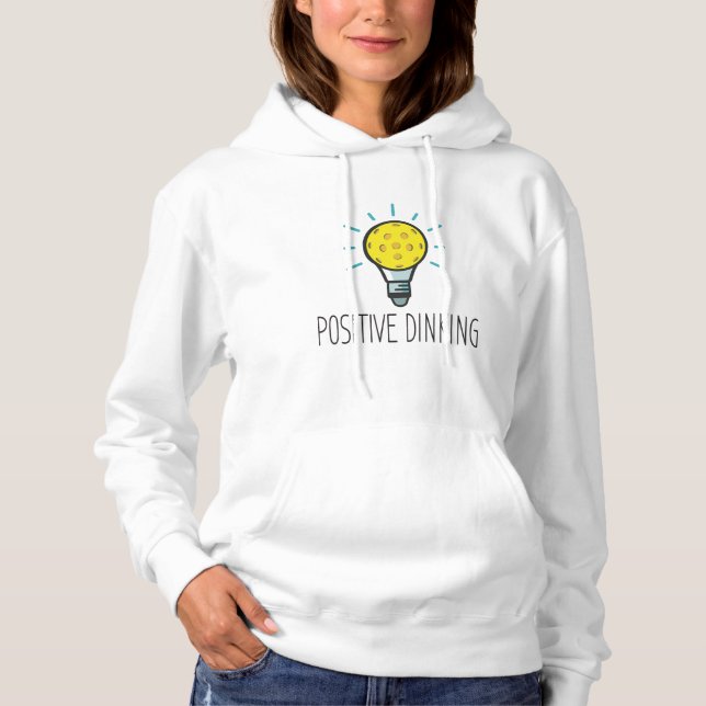 Moletom Gancho de Jantar Positivo Hoodie de Mulher (Frente)