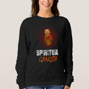Moletom Gangsta Espiritual bebê buda ioga flor de lótus