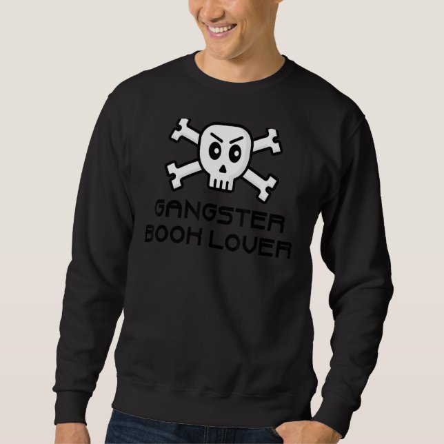 Moletom Gangster Book Skull E Cross Bone Word Design (Frente)