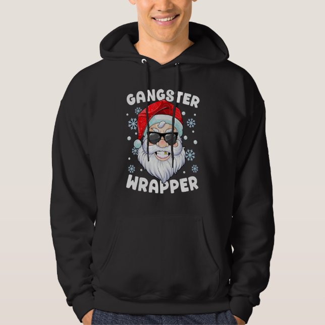 Moletom Gangster Wrapper Papais noeis Gangsta Wrapper Engr (Frente)