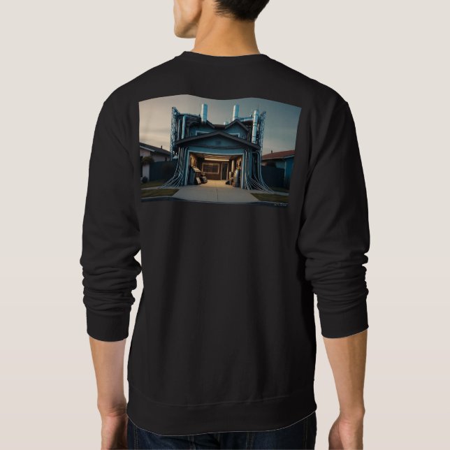 Moletom Garage Tech Upgrade men black sweatshirt back (Verso)