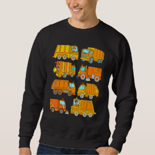 Moletom Garbage Truck Street Sweeper Boys Girls Trash