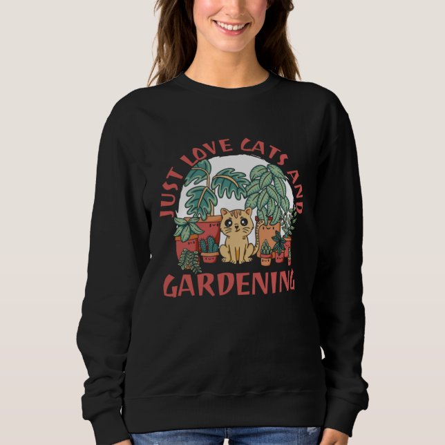 Moletom Gardener Garden Flowers Plants Gardening Cat (Frente)