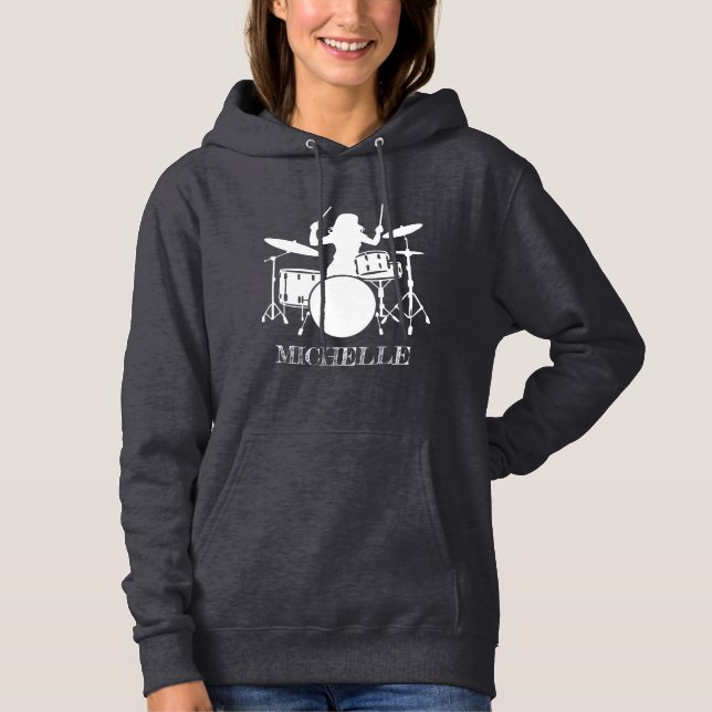 Moletom Garota Bateria Personalizada | Presente de Bateria (Frente)