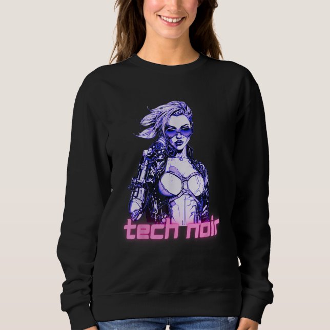 Moletom Garota Ciberpunk Tech Noir (Frente)