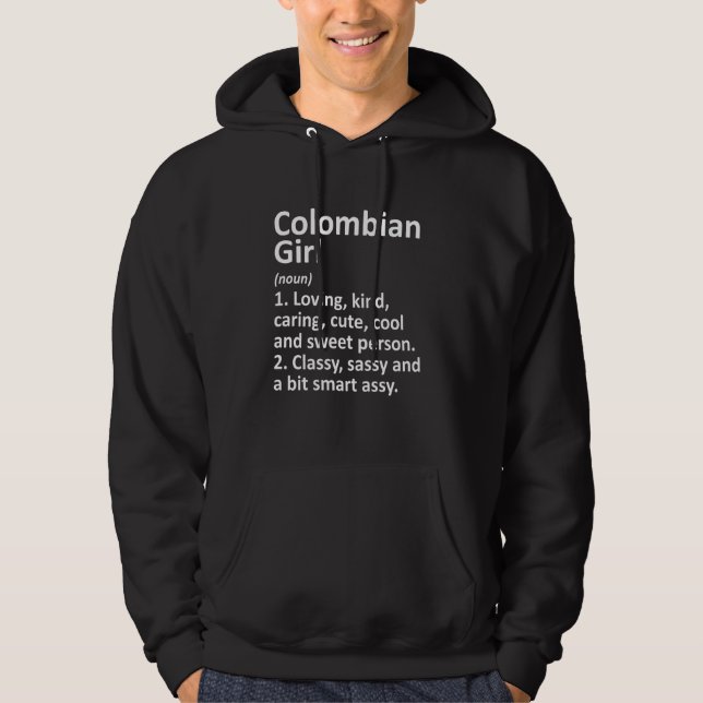 Moletom GAROTA COLOMBIANA COLOMBIA DÁ Rotas do País Engraç (Frente)