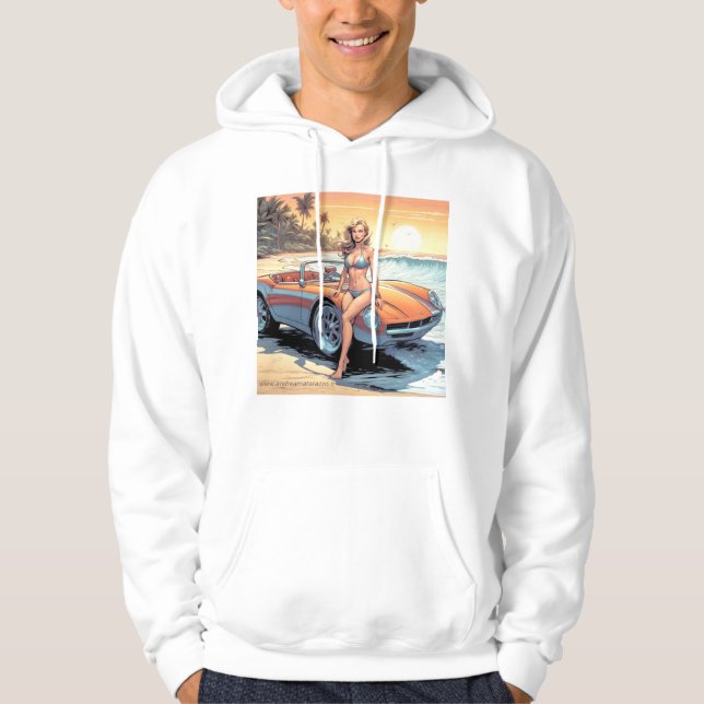 Moletom Garota com carro esportivo (Frente)