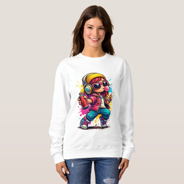 Moletom Garota da Bubble Beat Street (Frente Completa)