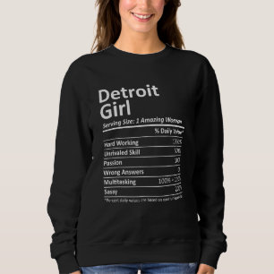 Moletom Garota de Detroit Mi Michigan Cidade Lar Raízes EU