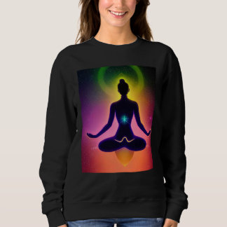 Moletom Garota de Ioga Mulher Saudação ao Sol Meditação Ch