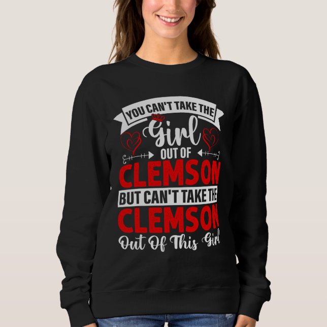 Moletom Garota de Raízes de Casa Fora de CLEMSON SC CAROLI (Frente)