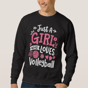 Moletom Garota De Voleibol Apenas Uma Garota Que Ama Volei