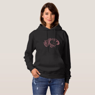 Moletom Garota Feminina de Cavalo de Coração Rosa Coquette