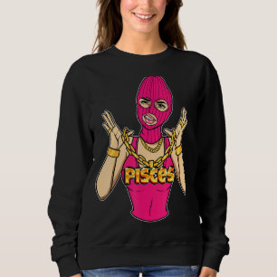 Moletom Garota Gangsta Peixes Mascarada Mulher Gangster Co