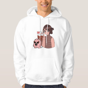 Moletom Garota Kawaii de Anime com Milkshake de Chocolate