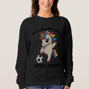 Moletom Garota Kawaii QUE Ama Futebol & Unicórnios Pontuaç