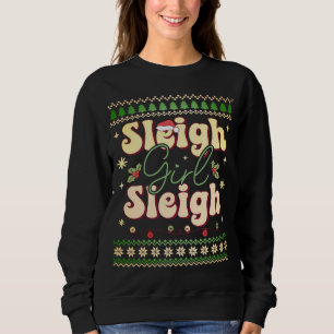 Moletom Garota Leigh Sleigh Engraçado Retrô Lady Ugly Swea