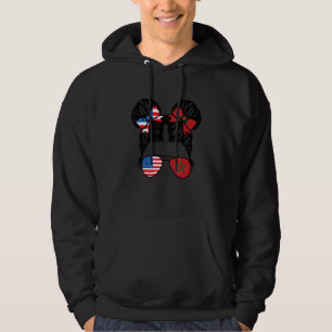 Moletom Garota Metade Americana Metade Marroquina Bandeira
