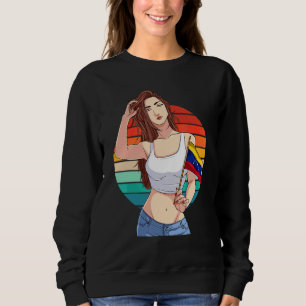 Moletom Garota Venezuelana Bandeira da Venezuela Orgulho V