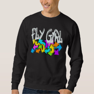 Moletom Garota Voadora 80s 90s B Girl Hip Hop Antigo 1
