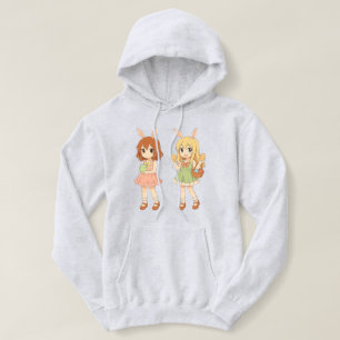 Moletom Garotas anime fofas de coelho da Páscoa