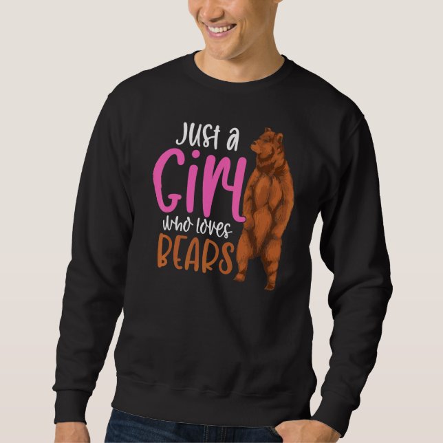Moletom Garotas de Animais Florestais Ursos-Marrons (Frente)