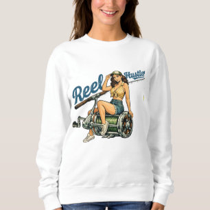 Moletom Garotas do Pescaria Retro Reel Hustler - Pin-Up 