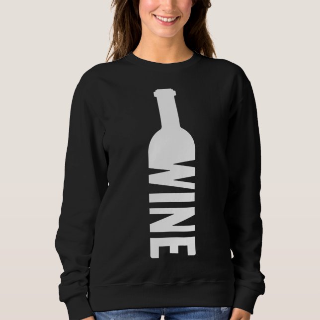 Moletom Garrafa De Vinho E Vidro De Vinho (Frente)