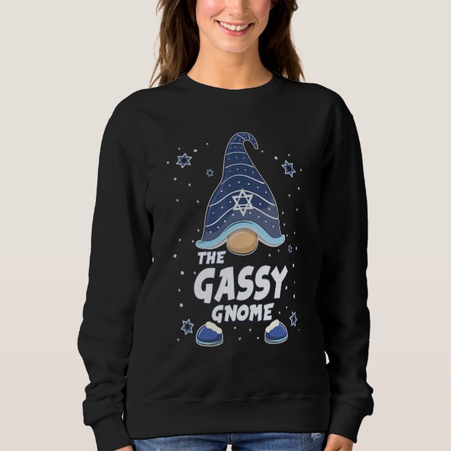 Moletom Gassy Gnome  Hanukkah Family Matching for men wome (Frente)