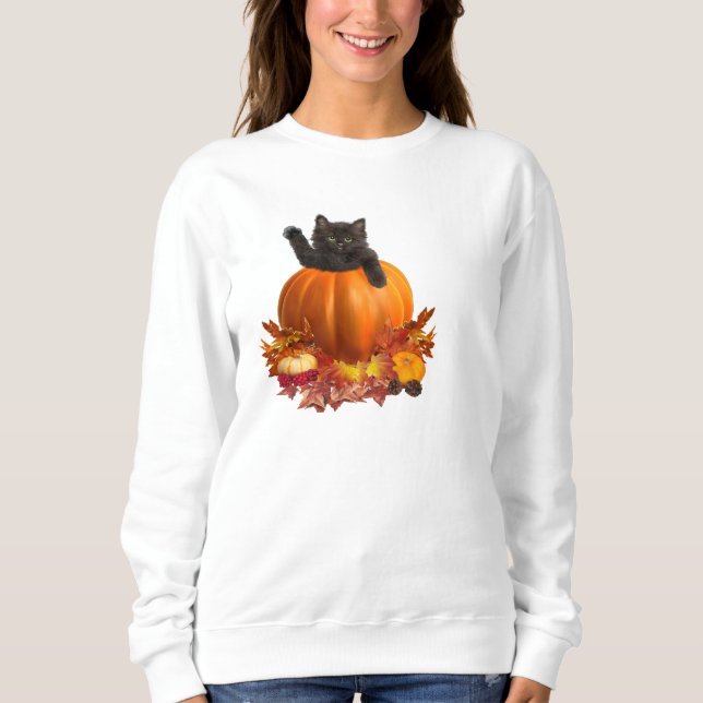 Moletom Gatinho da acção de graças (Frente)