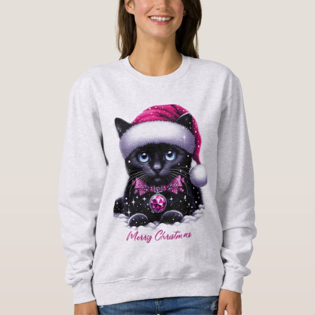 Moletom Gatinho de Natal Encantado (Frente)
