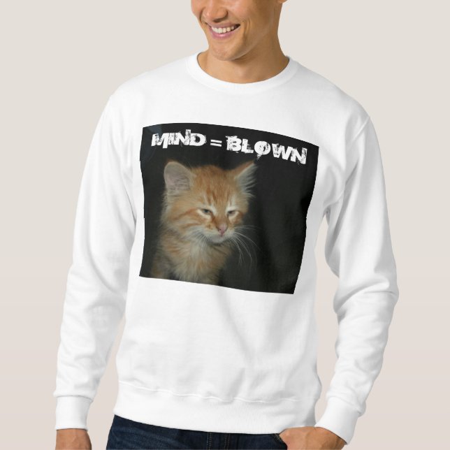 Moletom Gatinho "MIND = BLOWN" significa Sweet shirt (Frente)