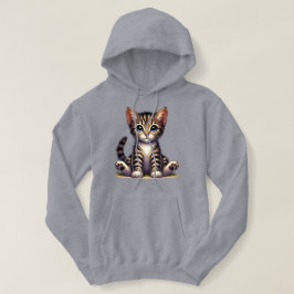 Moletom Gatinho Tabby Adorável Com Olhos Azuis