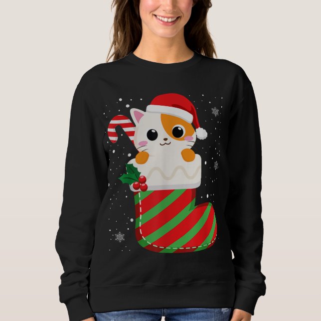 Moletom Gatinhos Doces de Natal Gatinho Doces de Natal Gat (Frente)