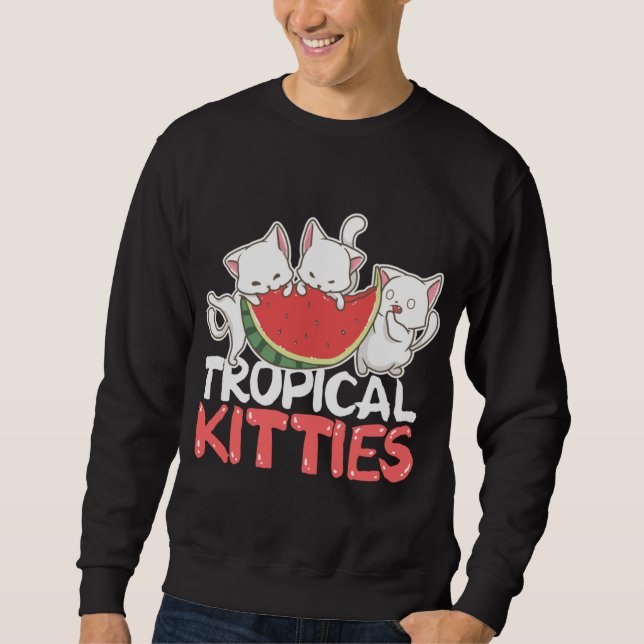 Moletom Gatinhos Tropicais Funny Cat Kitten Melancia (Frente)