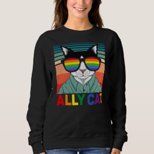 Moletom Gato Aliado Bandeira do Orgulho LGBT Gay Arco-íris