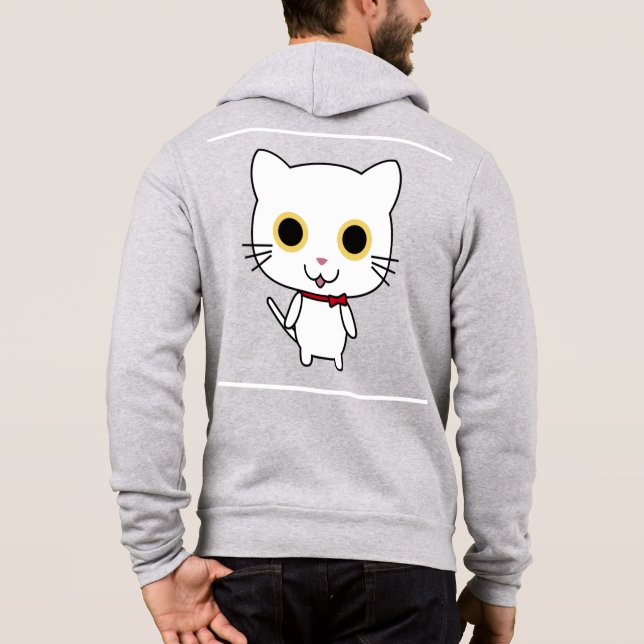 Moletom Gato Antropomórfico Branco (Verso)