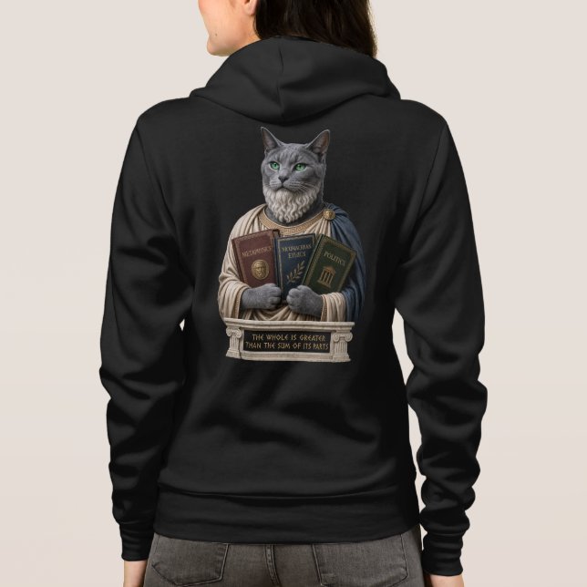 Moletom Gato Aristóteles Azul Russo (Verso)