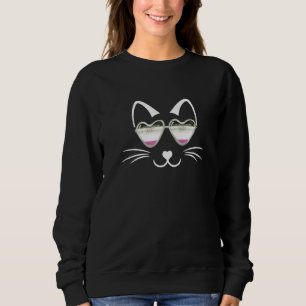Moletom Gato Asexual Do Orgulho Ace Demi Da Cinza