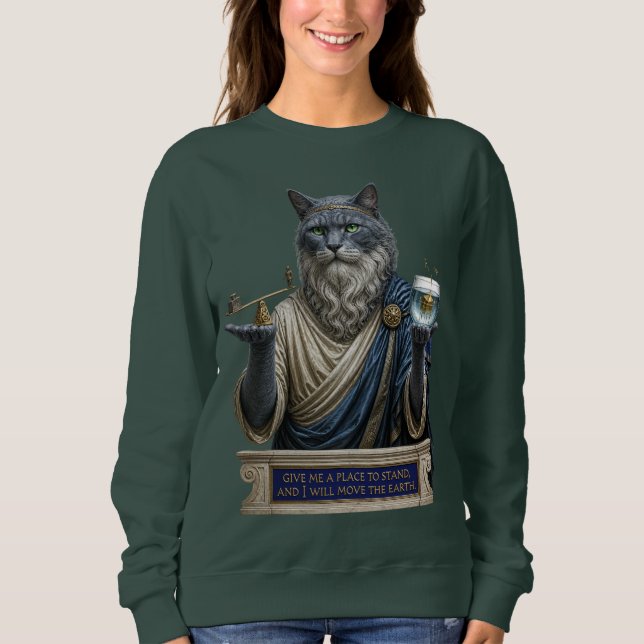 Moletom Gato Azul Russo Arquimedes (Frente)