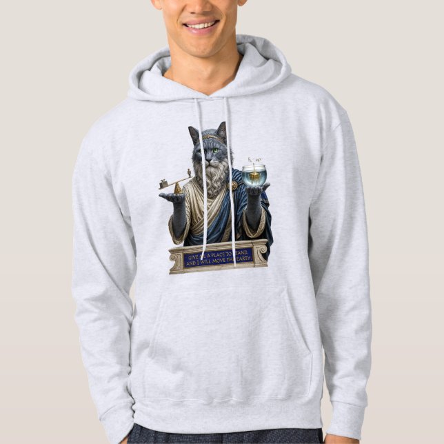 Moletom Gato Azul Russo Arquimedes (Frente)