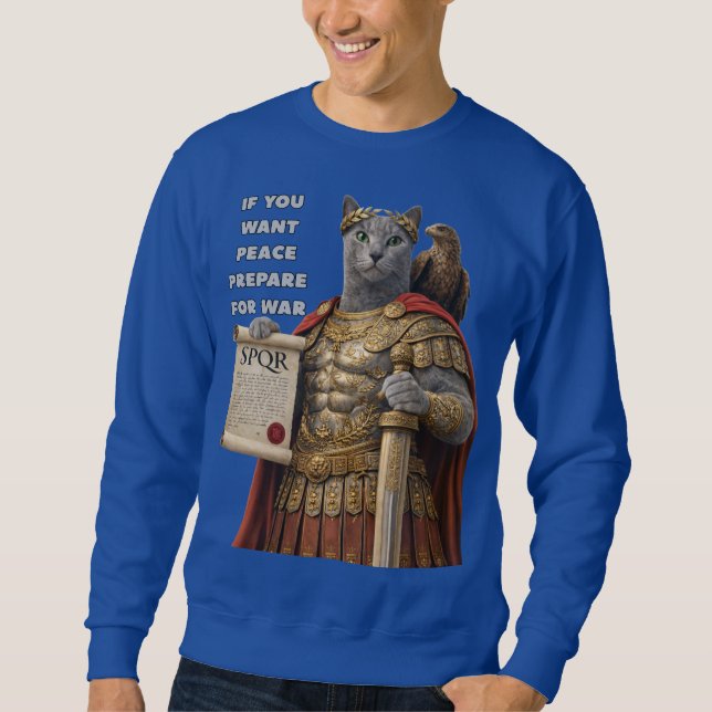 Moletom Gato Azul Russo César (Frente)